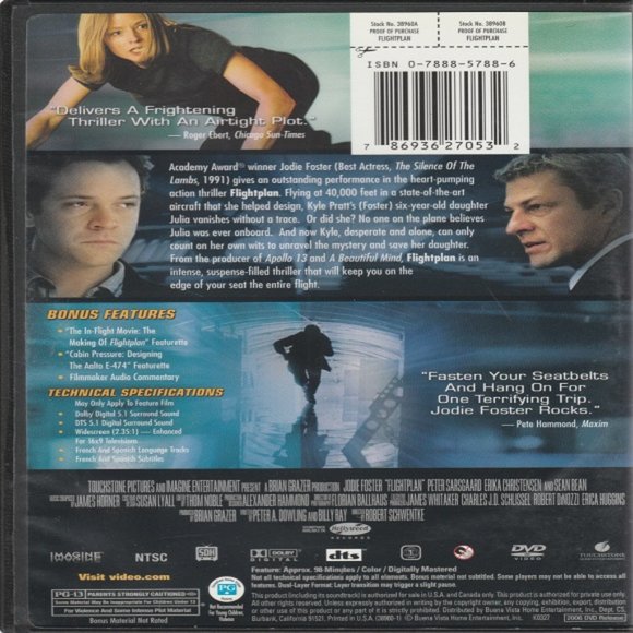 Flightplan - 2006 Action Thriller - Wide Screen DVD Version - Picture 2 of 2